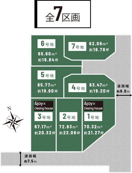 長吉六反の区画図